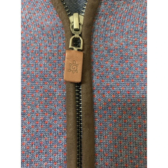 Oliver Ridley 100% Extra Fine Merino Wool 1/4 Zip Casual Or Golf Sweater Size L - Picture 3 of 7